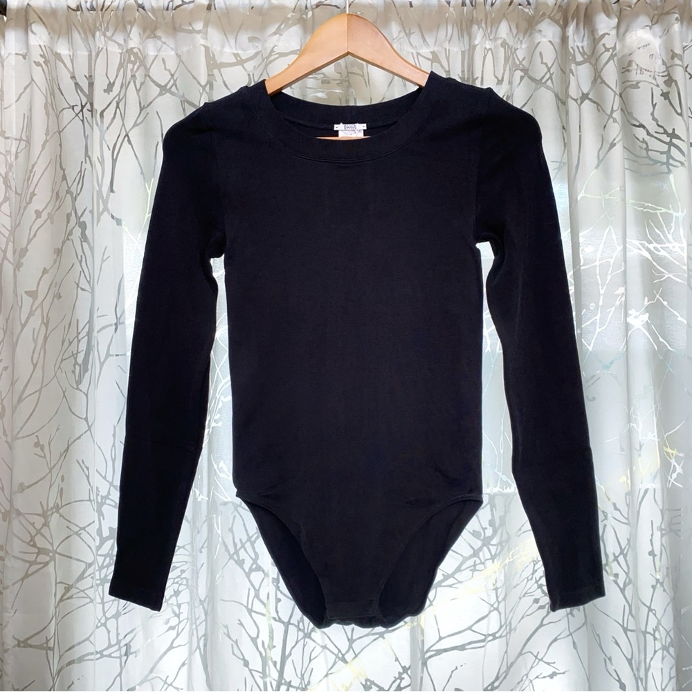 WOLFORD BLACK BERLIN ROUND NECK LONG SLEEVE BODYSUIT